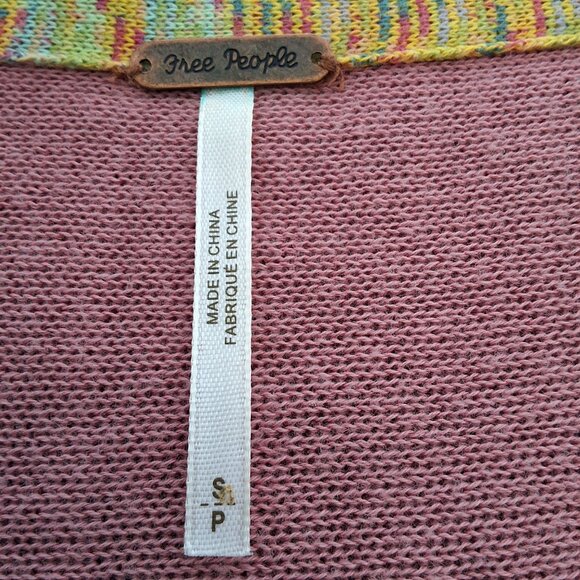 Free People Sundae Pullover Top Deep V Flared Sleeve Hi-Low Hem Oversized S - Picture 6 of 9